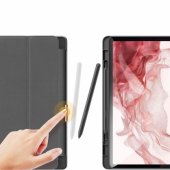 "Trifold Magnet Book Case Galaxy Tab S9 Ultra" Black