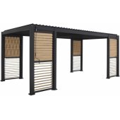 MIRADOR-111 with Louvered Walls 3x6m Dark Gray