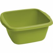 BOWL SQUARE 14L GREEN PLASTIC