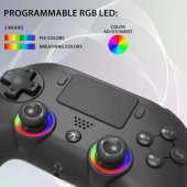 Wireless Led Controller Black for PS4/ PC