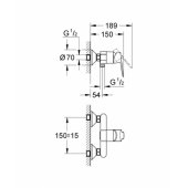 Bateria prysznicowa Grohe BauEdge chrom (23333000)