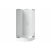 Shower cabin half round 80x80 cm