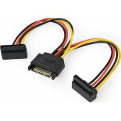 SATA Power Splitter Cable Angled Output Connectors 0.15 m