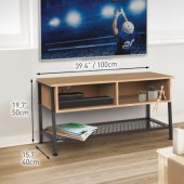 C10040MLO TV Cabinet with Metal Mesh Shelf, 100x50x40