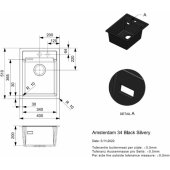 Amsterdam 34 Black Silvery