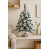 Decorative Artificial Christmas Tree on a Trunk Covered with Snow 60 x