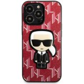 "Karl Lagerfeld Monogram Ikonik Case iPhone 13 Pro" Red