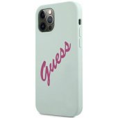 "GUHCP12MLSVSBF Silicone Vintage Fuschia Script iPhone 12/ 12 Pro"
