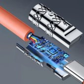 Cable USB-C to Lightning rotating L24CL 120W Orange