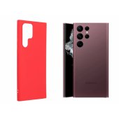 "Soft Matte Back Case Galaxy S22 Ultra" Red