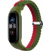 Strap Braided Smart Band M3/ M4/ M5/ M6 Green-Red
