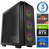 AQUA Ryzen 5 7600X 32GB DDR5 2SSD RTX3050 6GB DOS Black
