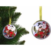Metal Christmas Tree Decorative Metal Bomb Santa with Snowman Green