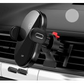 CD131 car holder with wireless charger 15W/ 2A Black