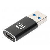 Adapter USB-A(M) USB-C(F) 3.2 Gen 2 10Gbps Black