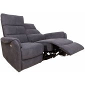 Recliner sofa BOWERS 2-seater with electric mechanism Grey