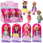 Mini Princess Doll Crown Decorated Dress 17cm Mix