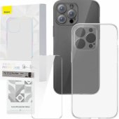 "Case and Tempered Glass Set Apple iPhone 12 Pro Max" Transparent