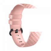 Fitbit Charge 3 / Charge 4 Pink Deluxe Sport Strap L