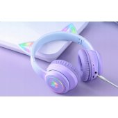 B90 RGB Cat Ear Blue/ Purple