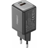 GaN PD 48W USB-C + USB-A Black