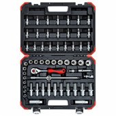 Gedore Red Socket set 3/ 8 ", 59 pieces (red / black, with Shift-gun, S