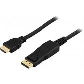 Cable DisplayPort - HDMI with audio 4K 30Hz 0.5m black