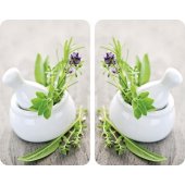 13937062 Glass Herb Garden 2pcs