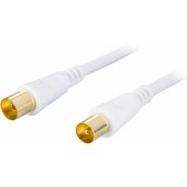 Antenna Cable 75 Ohm Ferrite cores 10m White