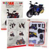 Motorcycle To Assemble Twisting Metal 1:14 DIY Blue