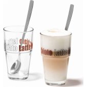 Leonardo Zestaw 2 szklanek z łyżeczkami Latte Solo - Leonardo (L-04255