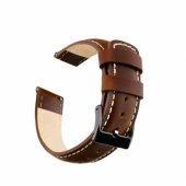 Genuine leather 22mm Universal watch strap (Samsung, Garmin, etc) Dark