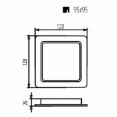 SLIM, 9W, Neutral White 4000K, 120*120*26mm, 900lm, MCE373 S