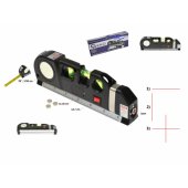 Cross line laser - spirit level with 2.5m measuring tape Geko