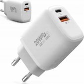 PD 20W USB-A/ C White