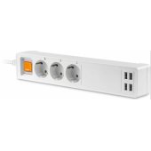 Extension Cord 3 Sockets White
