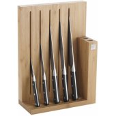 Knife block, bamboo, with 5 knives