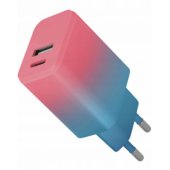 LSIG-AC-20 USB + USB-C 20W pink-turquoise