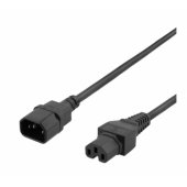 Power cable IEC C14 - IEC C15 1m black