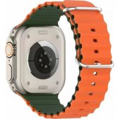 Apple Watch Silicone Waves 42/ 44/ 45/ 49mm Green-Orange Box