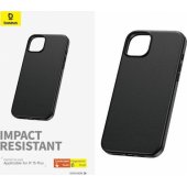 "Fauxther Series Case iPhone 15 Plus" Black
