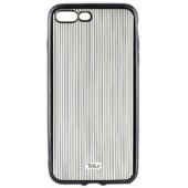 "Silicone Cover iPhone 7 Plus" Vertical Stripes Black