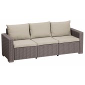 California 3 Seater Sofa Beige