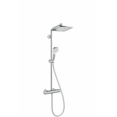 Hansgrohe Crometta E rain shower set with thermo faucet