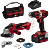 Einhell Tool set TE-TK 18/ 2 Li Kit (red/ black, Cordless drill driver a