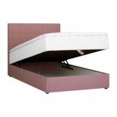Continental bed LEVI 120x200cm, with mattress, pink