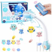 Crib Carousel Projector 2 in 1 Melodies Animal Sounds Remote Control P
