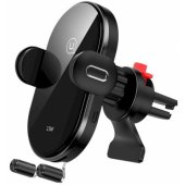 CD131 car holder with wireless charger 15W/ 2A Black