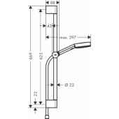 Hand shower set Select 105 3jet Relaxation, 650