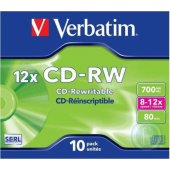 CD-RW 700MB 8-12x Jewel Case 10